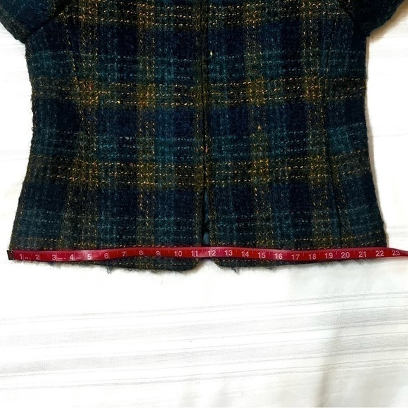 Jones New York Wool Mohair Full Zip Plaid Jacket Sz 14 EUC - Picture 10 of 12